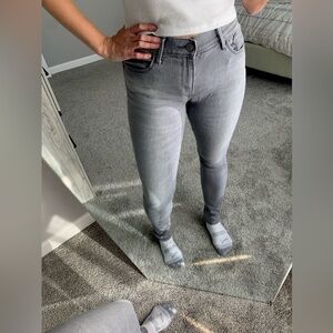 Express Gray Skinny Jeans 8 L